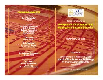 Metagenomic Metagenomic CAPS Analysis and ... - VIT University