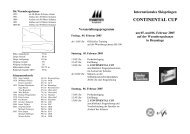 Flyer - Continental Cup Skispringen Braunlage