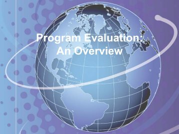 Program Evaluation: An Introduction