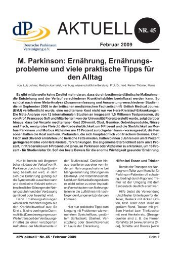AKTUELL - Deutsche Parkinson Vereinigung eV