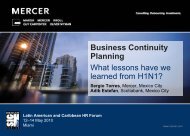 Business Continuity Planning (PDF) - Mercer Signature Events
