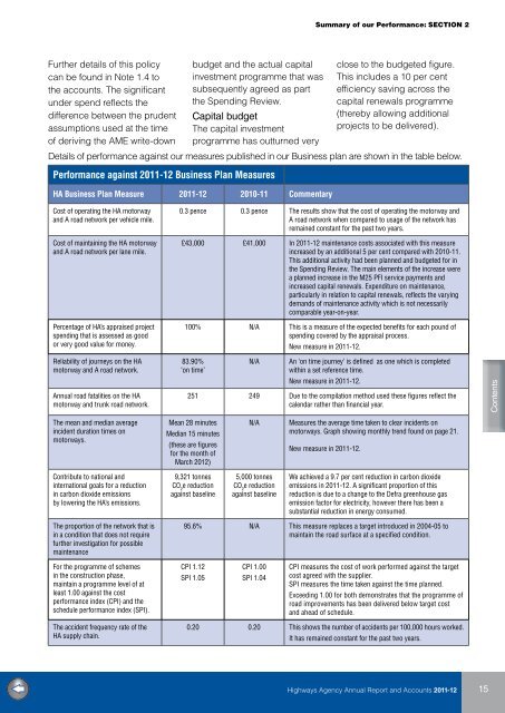 Highways Agency Annual Report and Accounts 2011-2012