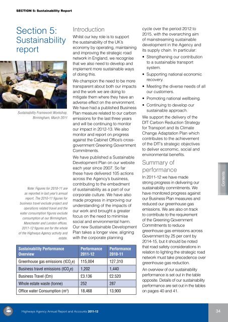 Highways Agency Annual Report and Accounts 2011-2012