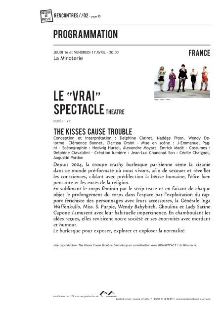 Dossier de presse Rencontres ParallÃ¨les 02 â¢ Pdf - 3 ... - Komm'n'Act