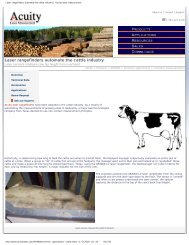 Laser rangefinders automate the cattle industry | Acuity laser ...