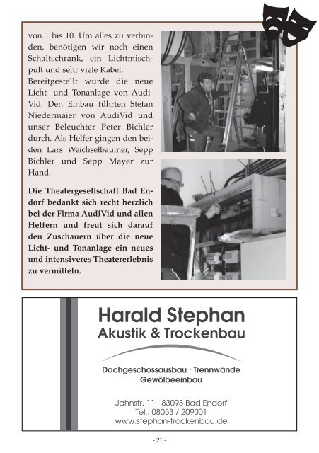 Programmheft "Pfarrer von Ars" 2013 - Theatergesellschaft Bad ...