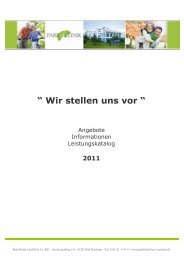 Titelblatt Wir stellen uns vor 2011.Jan.. - Park-Klinik Bad Nauheim