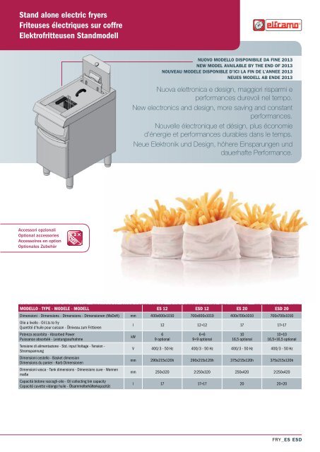 FRIGGITRICI | CATALOGO GENERALE FRYERS ... - ALVEX GASTRO