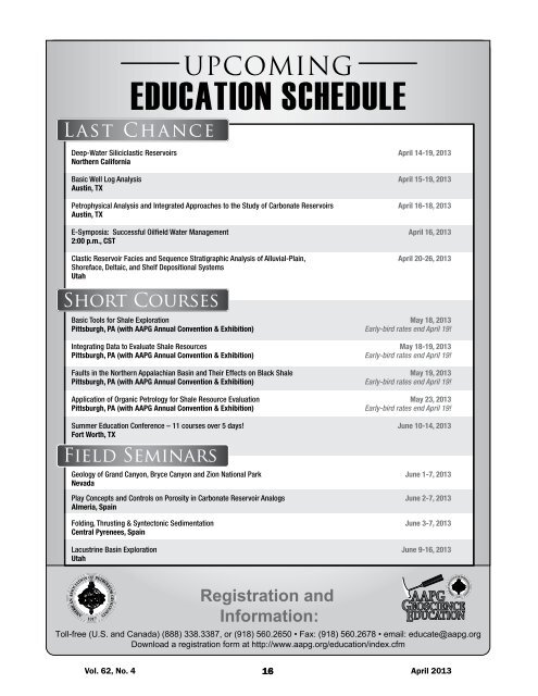 April 2013 - Rocky Mountain Association of Geologists