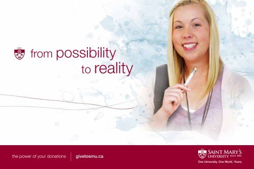to reality - Saint Mary's University