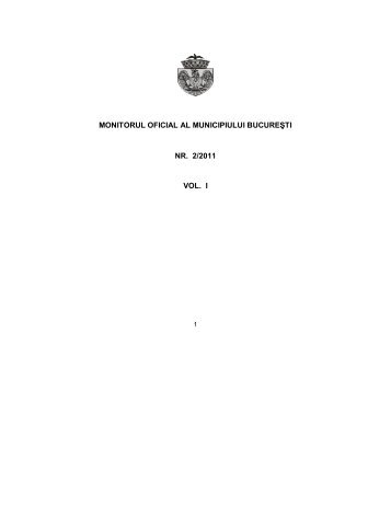 Volumul 1 - PrimÄria Municipiului BucureÅti