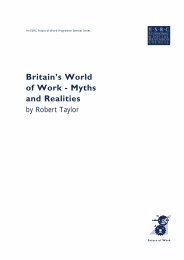 Britain's world of work – myths and realities (PDF - ESRC