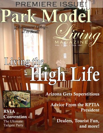 PREMIERE ISSUE! - Park Model Living Magazine
