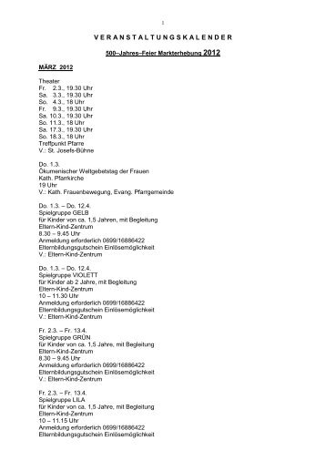 veranstaltungskalende r - Marktgemeinde Timelkam