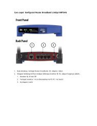 Cara cepat Konfigurasi Router Broadband LinkSys WRT54G 1 2 3