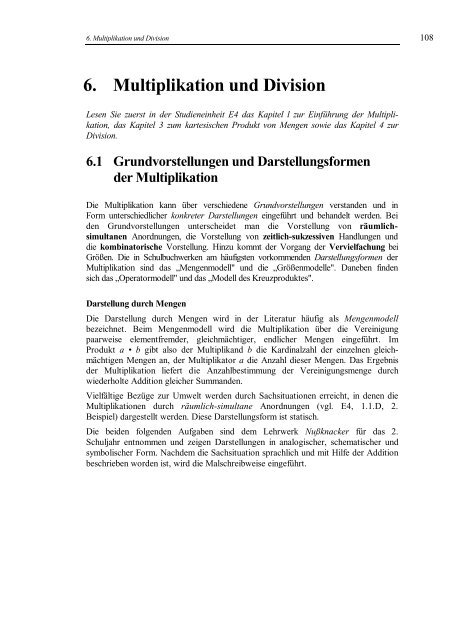 6. Multiplikation und Division