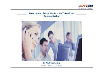 Web 2.0 Und Social Media - PARTNER Medienservices