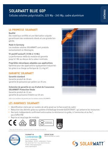 SOLARWATT BLUE 60P