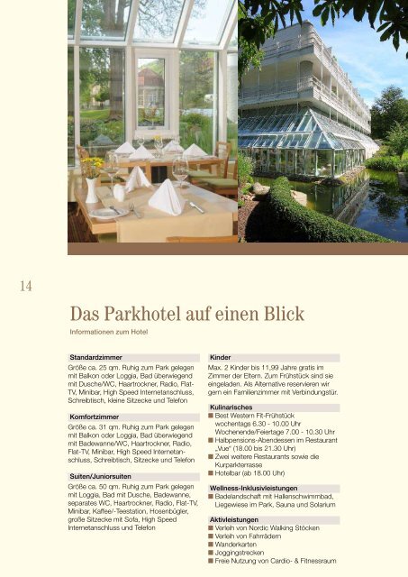 Arrangements BW Premier Parkhotel Mergentheim