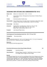 aushang der sitzung des gemeinderates 19/12 - Gemeinde Eschen