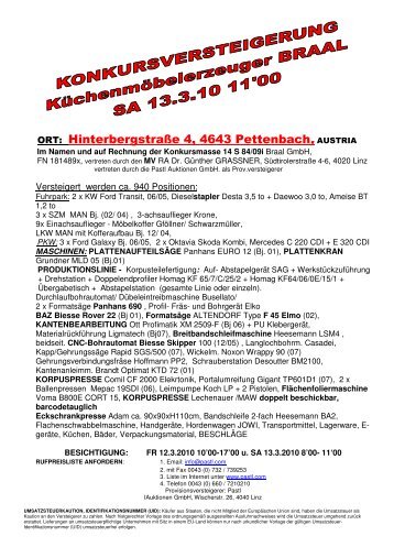 HinterbergstraÃŸe 4, 4643 Pettenbach, AUSTRIA - Pastl Auktionen