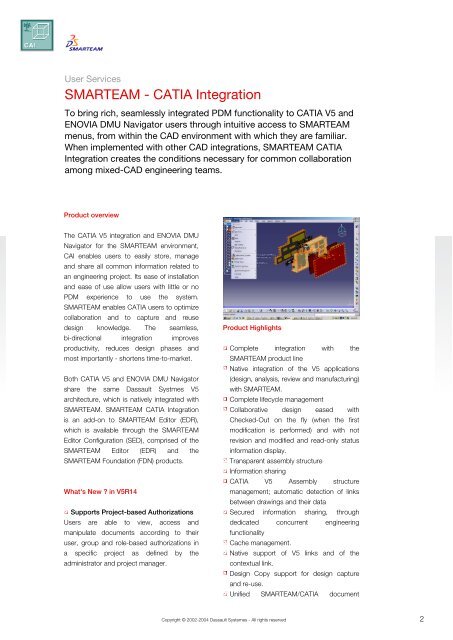 SMARTEAM - CATIA Integration (CAI) - AscendBridge Solutions