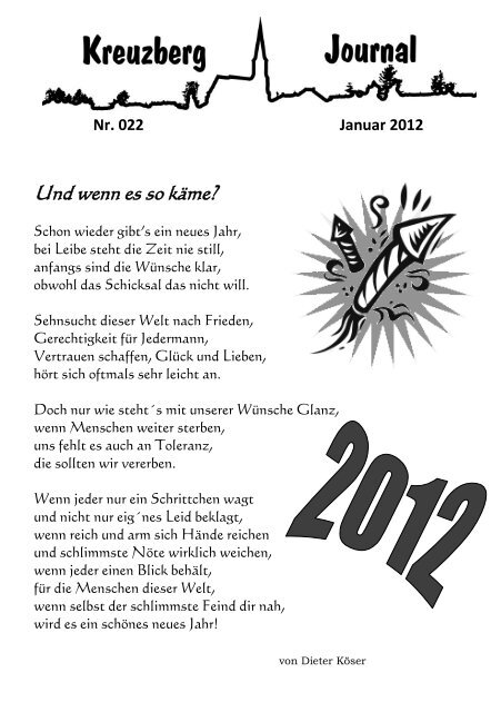 Ausgabe 022 - 01 2012 - Dorf Kreuzberg