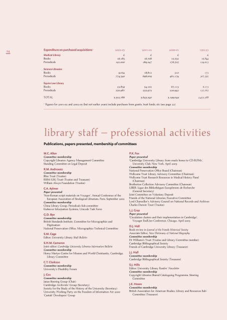 2002-2003 [PDF] - Cambridge University Library - University of ...