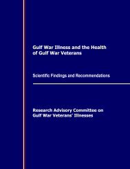 Gulf War Illness and the Health of Gulf War Veterans Scientific ...