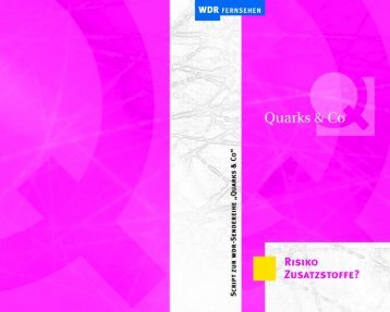 Risiko Zusatzstoffe? (PDF) - Wdr.de