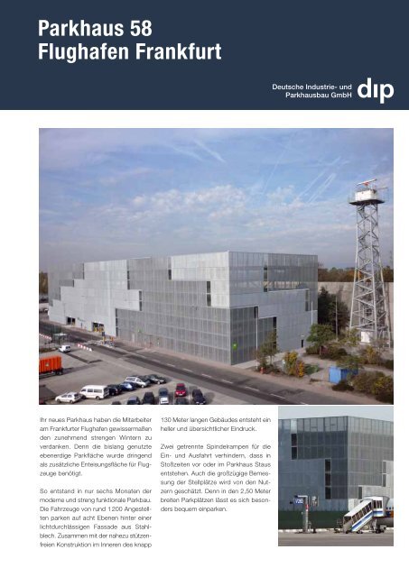 Auf einen Blick - dip Deutsche Industrie- und Parkhausbau GmbH