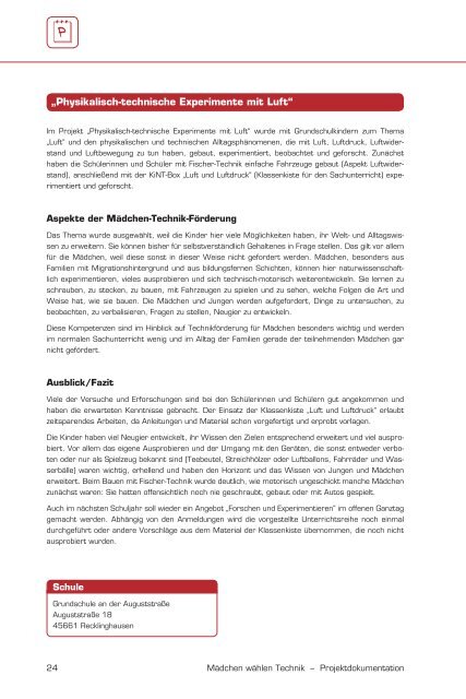 Für Technik begeistern - Stiftung Partner für Schule NRW ...