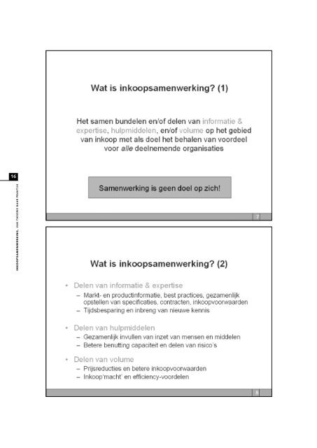 Inkoopsamenwerking, van theorie naar praktijk - Kenniscentrum ...