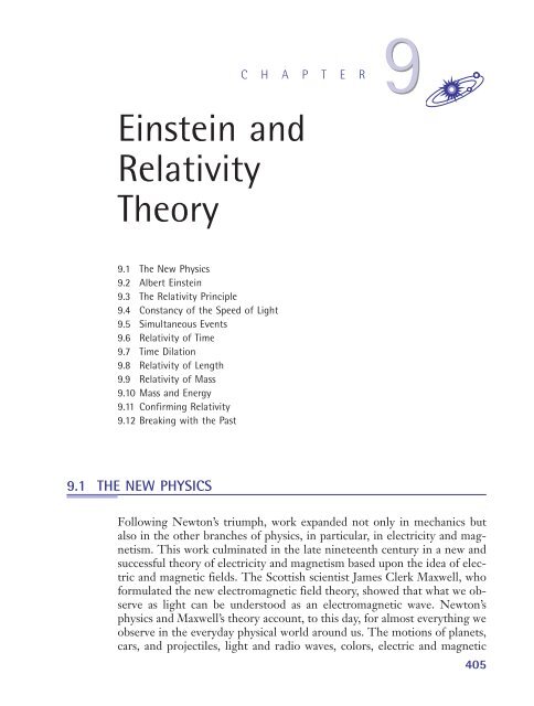 Chapter 9 Einstein And Relativity Theory 319 Kb D - 