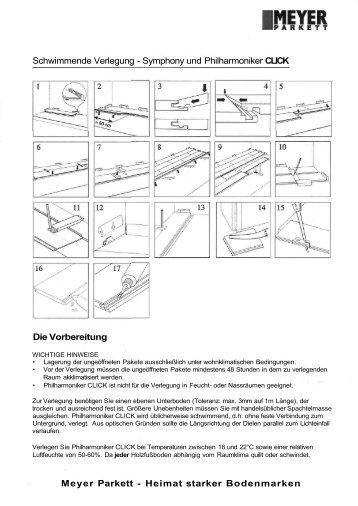 Schwimmende Verlegung - Symphony und  ... - Parkett Direkt GmbH