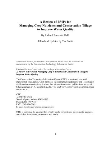 A Review of BMPs for Managing Crop Nutrients and Conservation ...