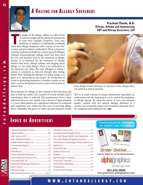 ENT and Allergy Magazine Volume I, Issue VIII - ENT & Allergy ...