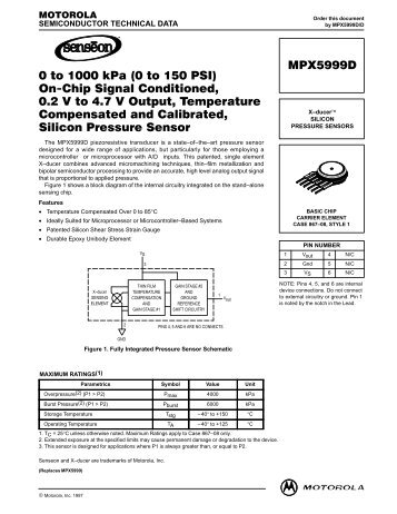 MPX5999D - Datasheets