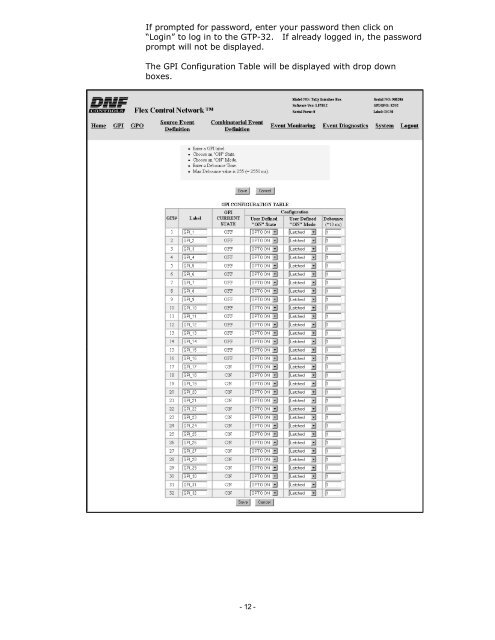 GTP - 32 CONTROL PROCESSOR User Manual ... - DNF Controls