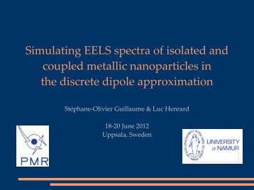 Simulating EELS spectra of isolated and coupled metallic ...