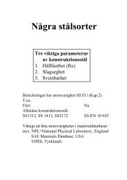 Några stålsorter