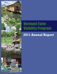 2011 Annual Report Vermont Farm Viability Program