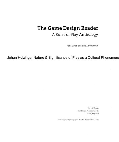 Nature & Significance of Play as a Cultural Phenomenon