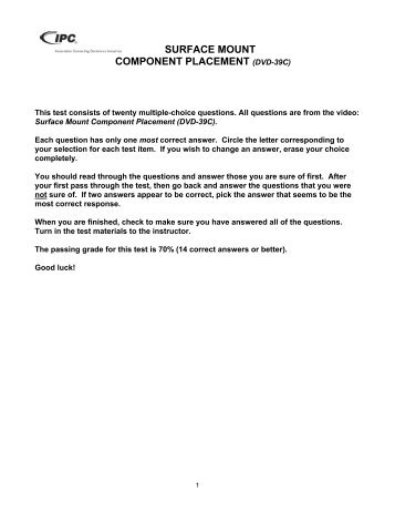 surface mount component placement (dvd-39c) - IPC Training Home ...