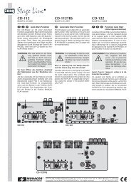 CD-112 CD-112TRS CD-122 - Monacor