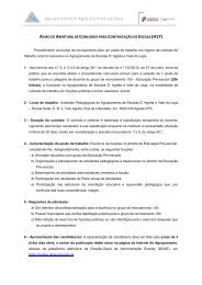 Aviso de abertura do concurso - Agrupamento de Escolas da Agrela ...