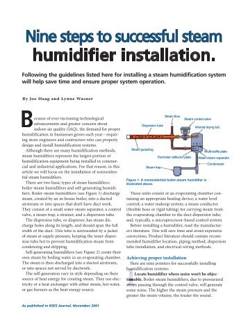 nine steps to successful steam humidifier installation - DRI-STEEM