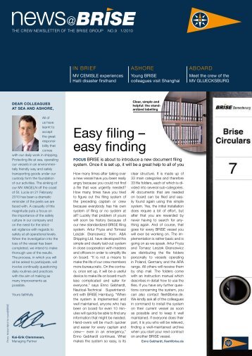 Easy filing â easy finding - Brise Schiffahrts-GmbH