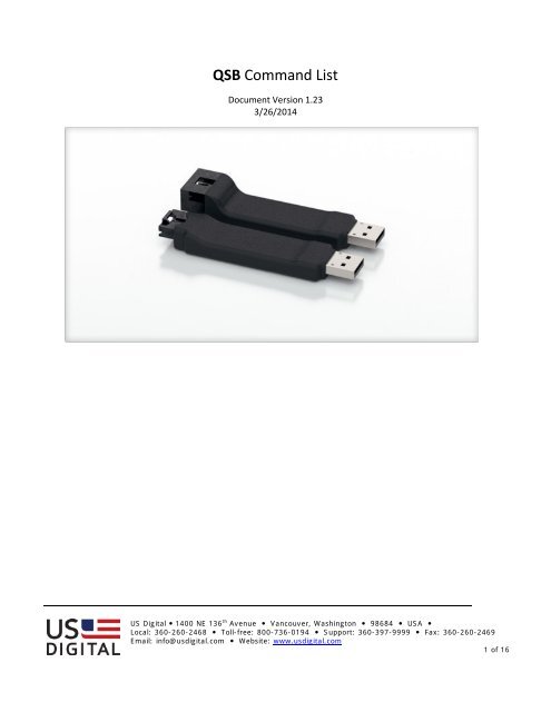 QSB Command List - US Digital