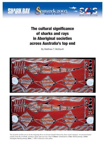 The cultural significance of sharks and rays in Aboriginal societies ...